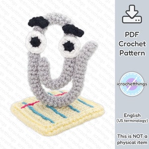 ANLEITUNG Büroklammer Amigurumi Häkelarbeit Plüsch PDF