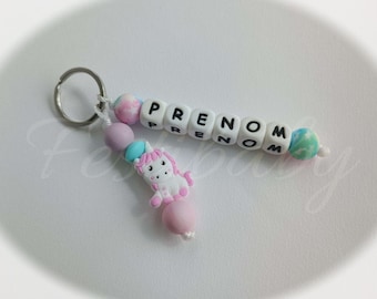 Silicone personalized first name keychain