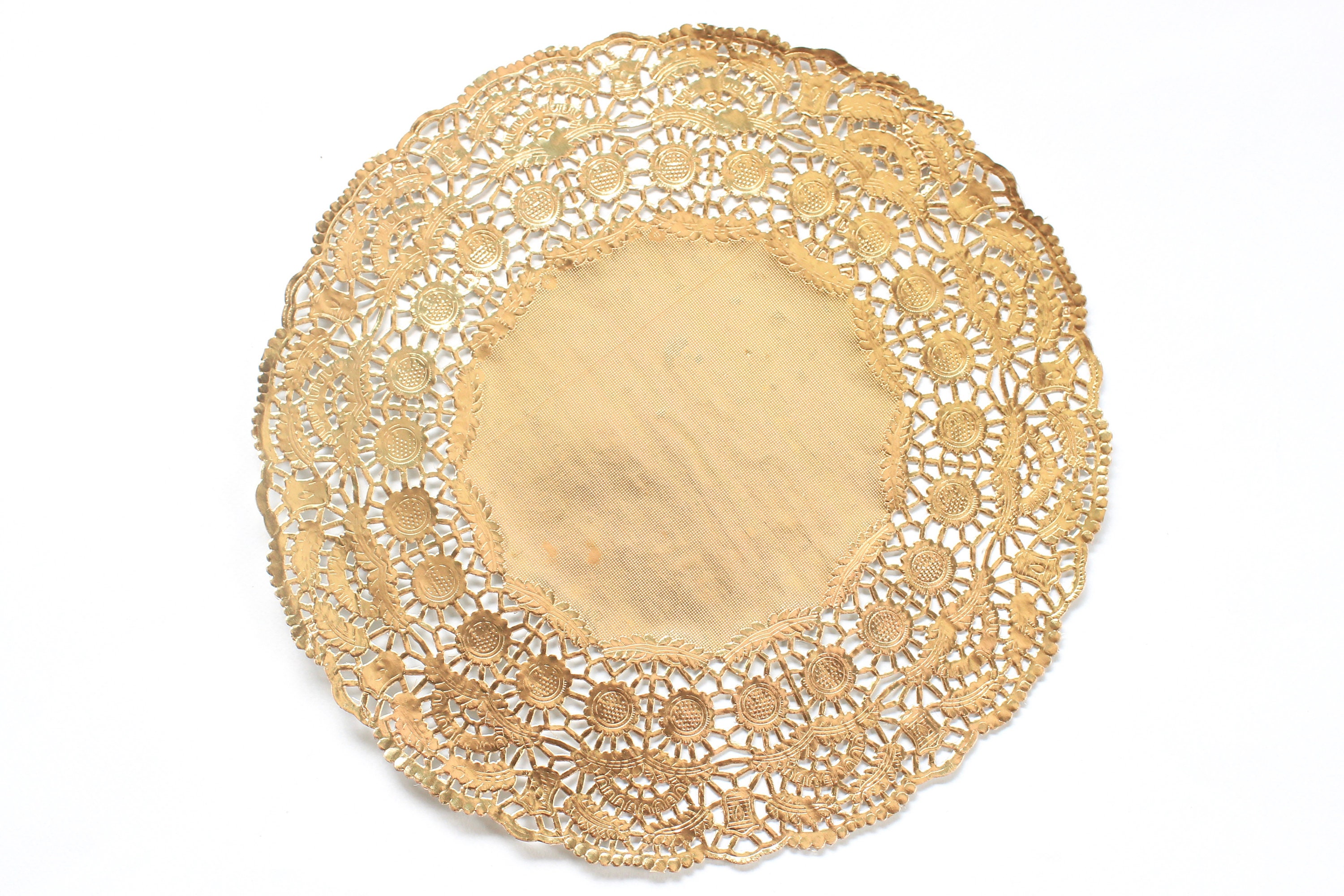 100 Metallic Gold 11.5 Round Doilies. Foil Lace Paper. Etsy Australia