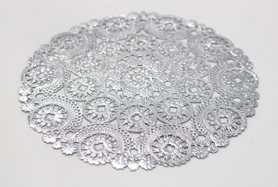 100 Pack  4 Paper Doilies, Lace Doilies Round Paper Placemats White