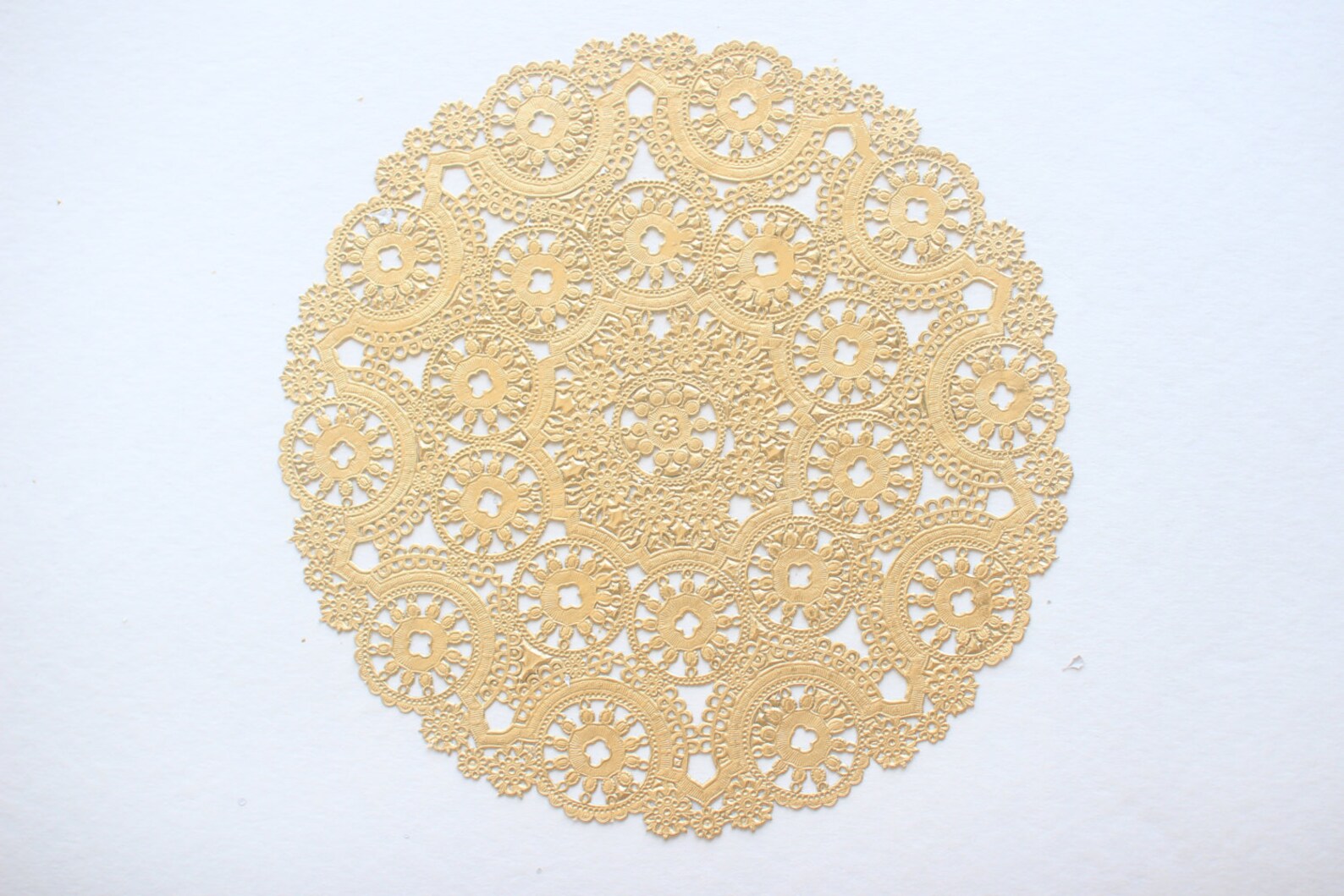 Metallic Gold Doilies Sample Pack. Includes 12 Etsy