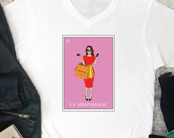 La Shopaholic Lotería White T-shirt