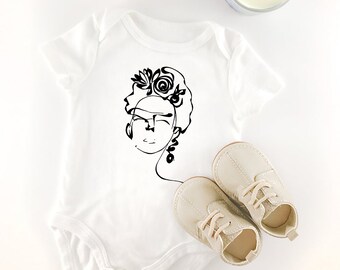 Modern Frida Kahlo Baby Bodysuit