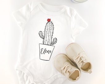 Customized Cactus  Baby Bodysuit