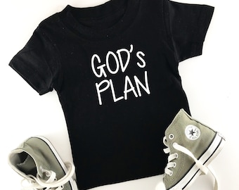 GOD's PLAN Baby / Kids Black Tee