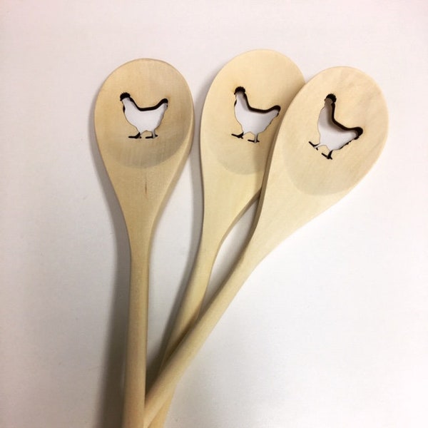 Wooden Cooking Spoon Hen