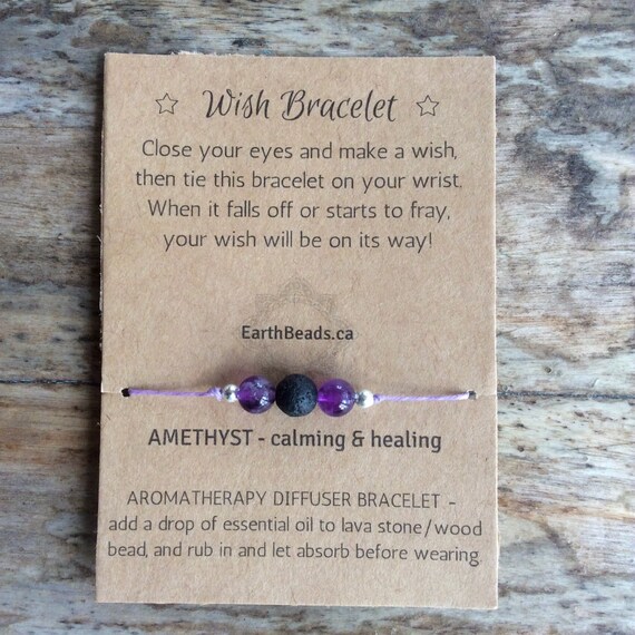 Amethyst Friendship Bracelet for Women, CALMING & HEALING Wish