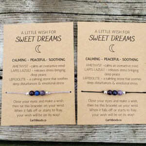 Pulseira dos Desejos Sweet Dreams: Ametista Calmante, Lápis-Lazúli, Lepidolita