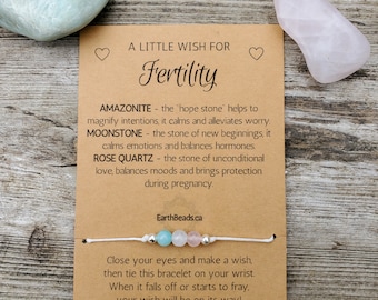 Fertility Bracelet, Handmade Jewelry, Pregnancy Gift, Wish Bracelet Gifts for Her