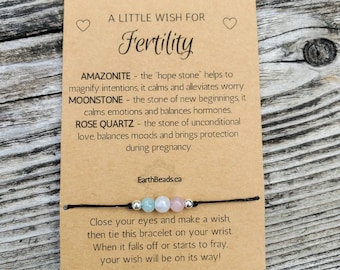 Fertility Bracelet, Fertility Gift, Fertility Wish Bracelet, Fertility Jewelry, Pregnancy Gift, Gifts for Her, Baby Shower, Mom To Be Gift