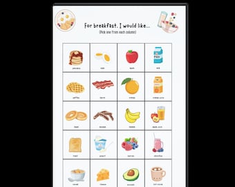 Breakfast Menu Breakfast for Kids Breakfast Meal Planning - Etsy