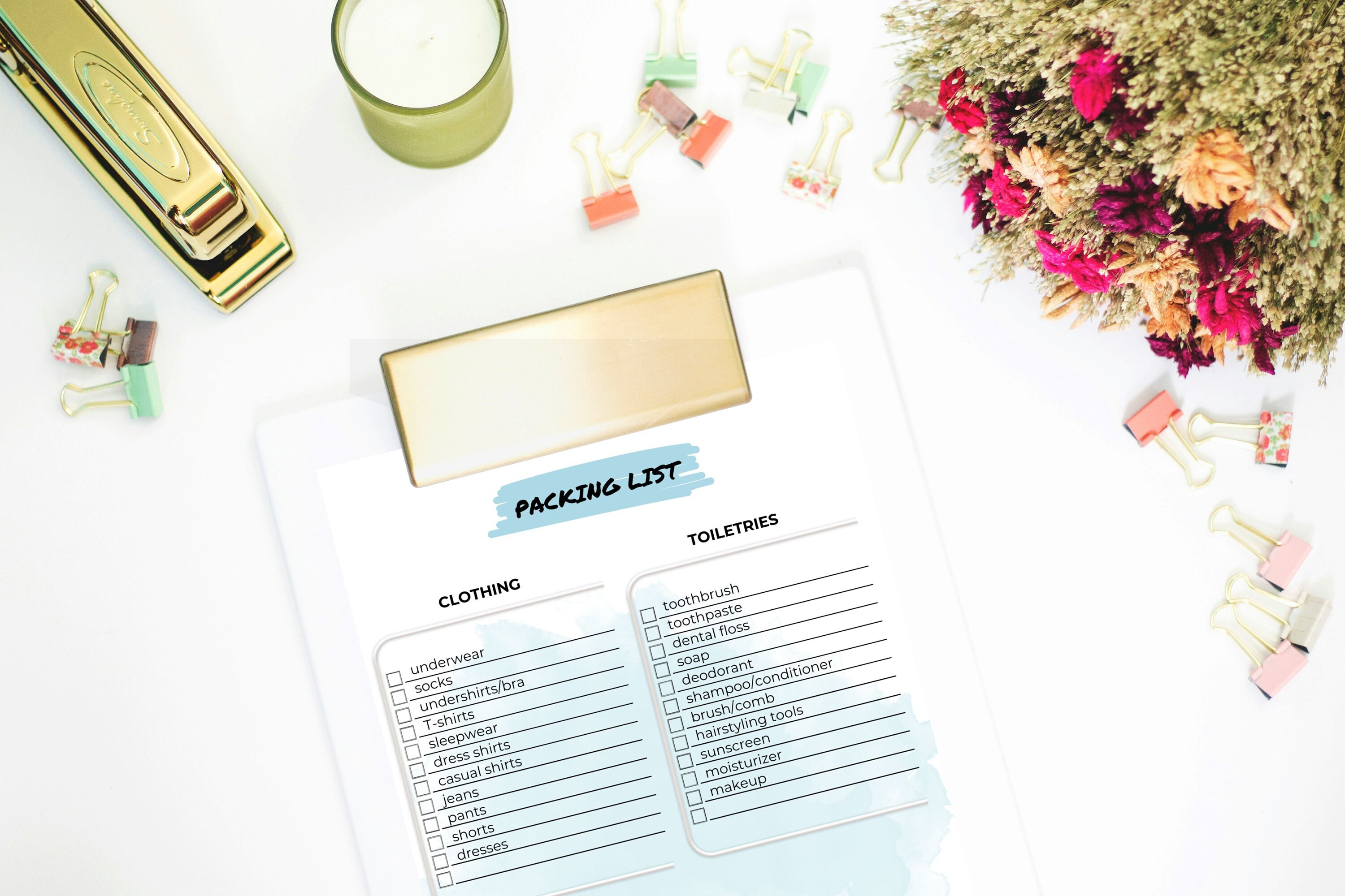 Travel Essential List.pdf Printable Packing List – Travel Essentials Checklist (PDF) - Etsy