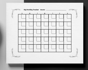 Fertility Tracker Printable – Detailed Ovulation & BBT Chart (PDF Digital Download)