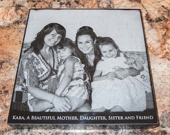 8 x 8 x 1 Black Granite Garden Stone