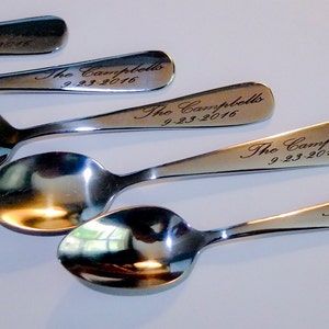 Elegant Personalized Espresso Spoon - Set of 6