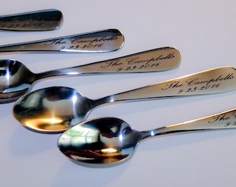 Elegante gepersonaliseerde espressolepel - set van 6 inch