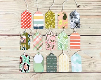 Sunday Afternoon 3 inch Paper Gift or Price Tags with String - Variety Pack Set of 15