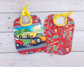 Race Car Bib - Adjustable Tie Closure