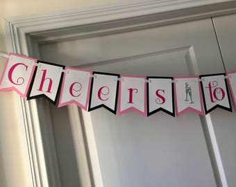 Cheers to 60 Years Banner - Milestone Birthday/Anniversary