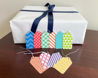 3 inch Heavy Weight Paper Gift Tags with String - Variety Pack Set of 10