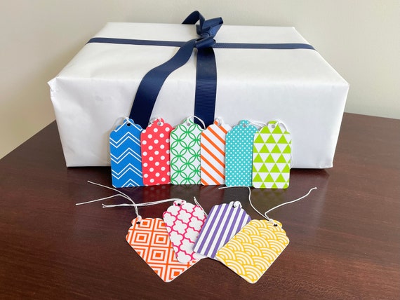3 inch Heavy Weight Paper Gift Tags with String - Variety Pack Set of 10