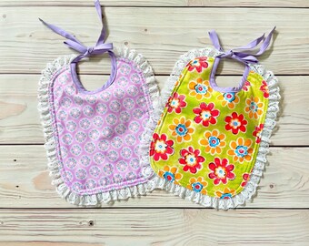 Bib Duo Reversible Bibs With Tie Closure