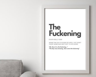 Printable Wall Art Quote | Amusing Office Decor | Funny | Slang Poster | Typography Print | Funny Wall Art
