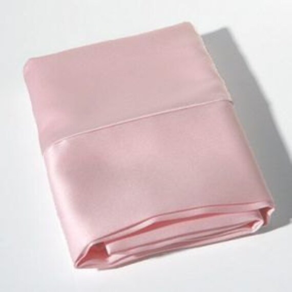 Items similar to Pink children's satin pillowcase. Fits a standard 20x30 inch pillow. on Etsy