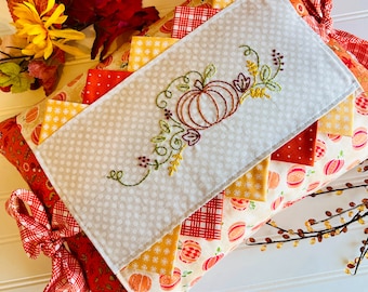 Pumpkin Pillow Embroidery Pattern, Fall Home Decor (PDF Pattern)