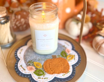 PDF Fall candle mat cozy felt pdf pattern