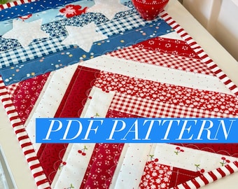 Patriotic Spangled Casserole Hot Pad Sewing Pattern, Quilted Insulated Pad (PDF Download)