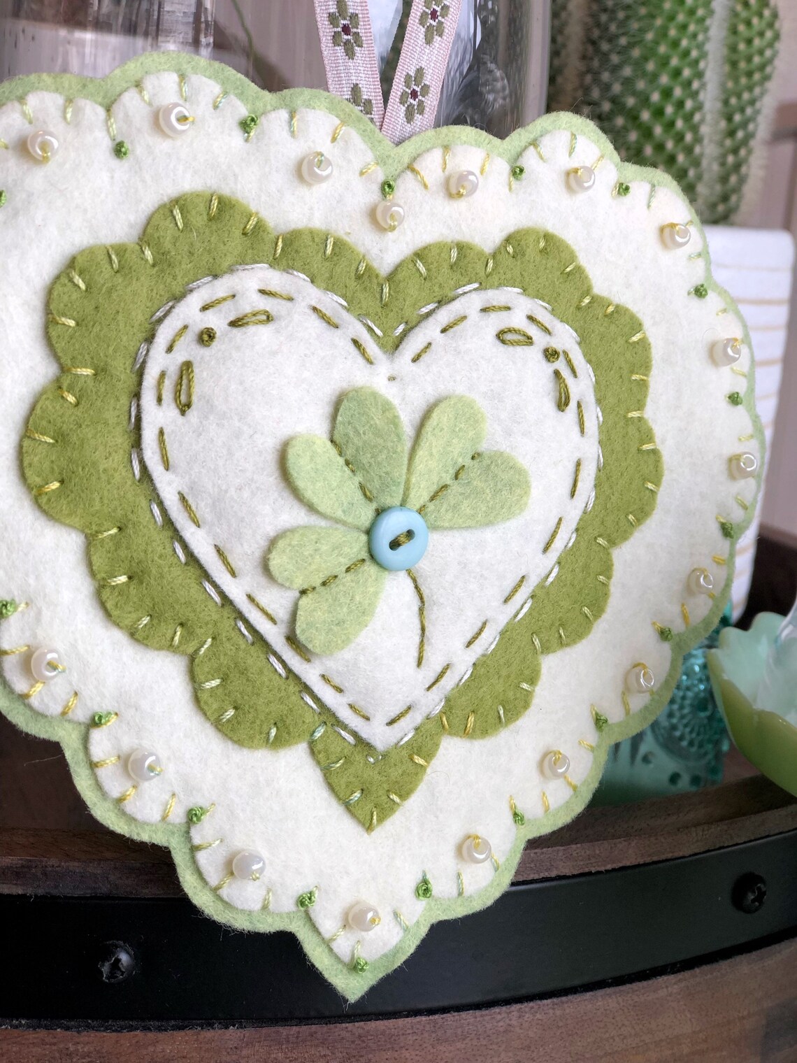 PDF Green Shamrock Felt Ornament Embroidered Sewing Pattern. Etsy