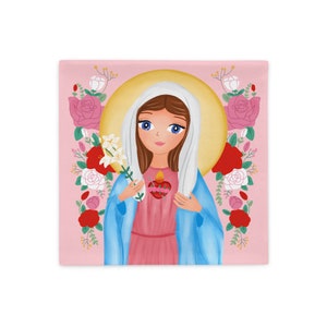 聖母マリアの汚れなき御心 枕カバー
