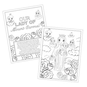 Our Lady of Mount Carmel Coloring Page