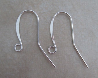 2pcs - 1 pair Earwire for Crystals 27mm Sterling Silver Fancy Long Hooks