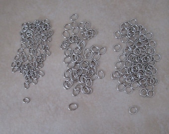 small 24 gauge stainless steel jump rings 3 size options