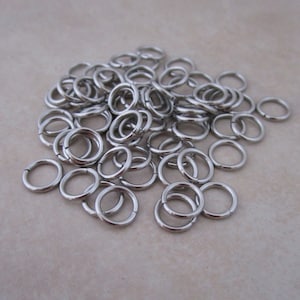 7mm stainless steel jump rings open 18 gauge