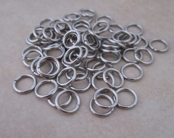 7mm stainless steel jump rings open 18 gauge