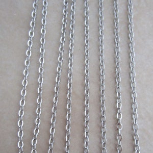 2mm wide cable chain stainless steel hypoallergenic soldered flat link