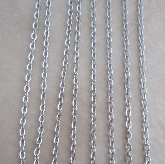 Stainless Steel Cable Chain Necklace 2mm Wide Stainless Steel Cable Chain Necklace 2mm Wide