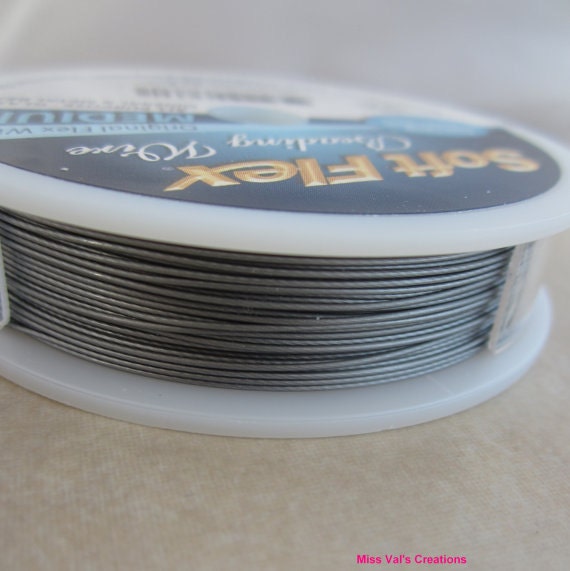 Soft Flex Satin Silver Clear MEDIUM Beading Wire