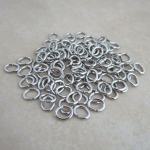 5mm x 4mm stainless steel oval open jump rings 20 gauge