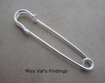 6 silver kilt pins 2 inch
