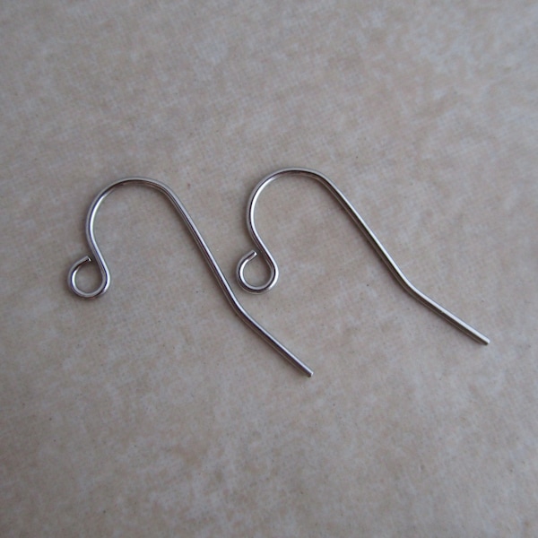 stainless steel plain ear wires 21 gauge 10mm length