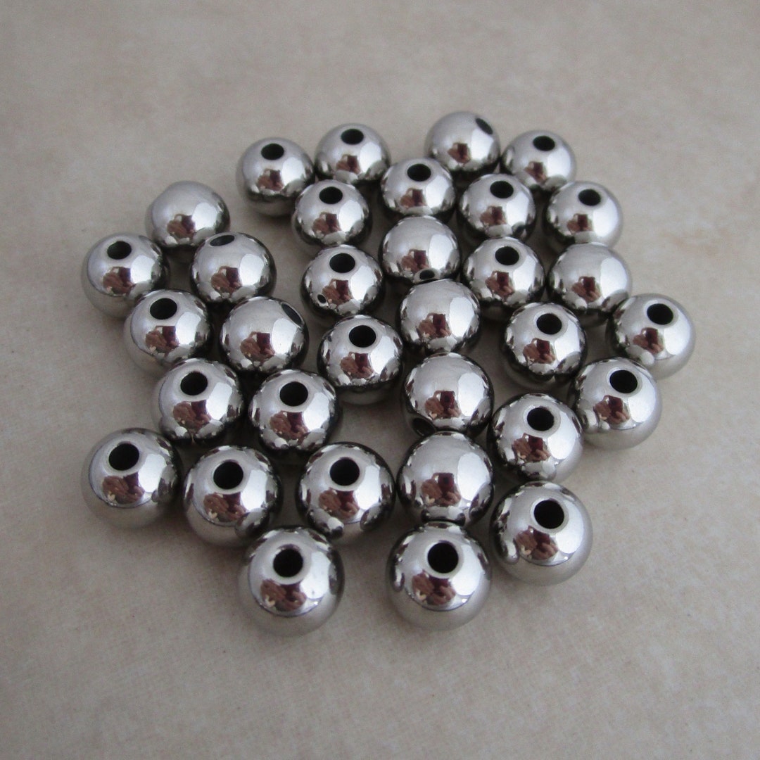 8mm Example 8mm Round Beads Stainless Steel Seamless 304 Hypoallergenic - Etsy