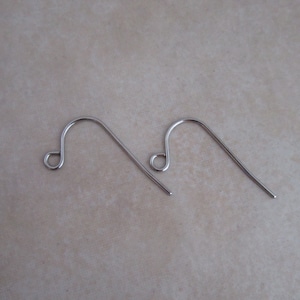 surgical stainless steel ear wires 21 gauge hook 10mm