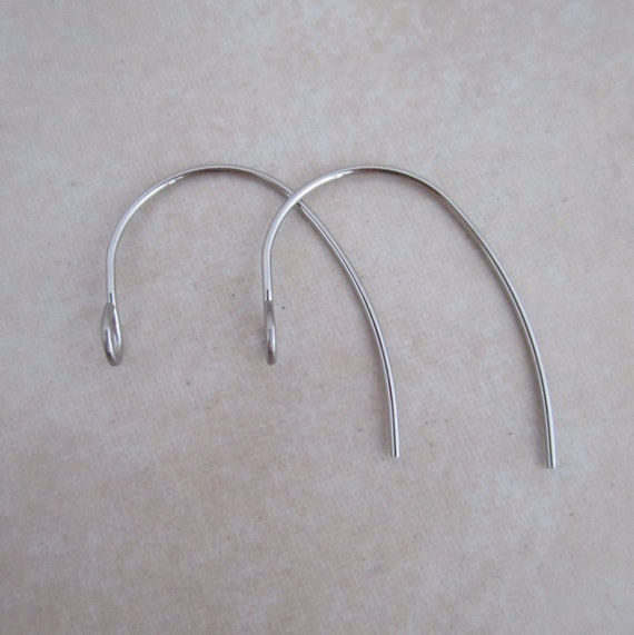 Stainless Steel Earring Wires 21 Gauge Front Facing Loop 304 Hypoallergenic  
