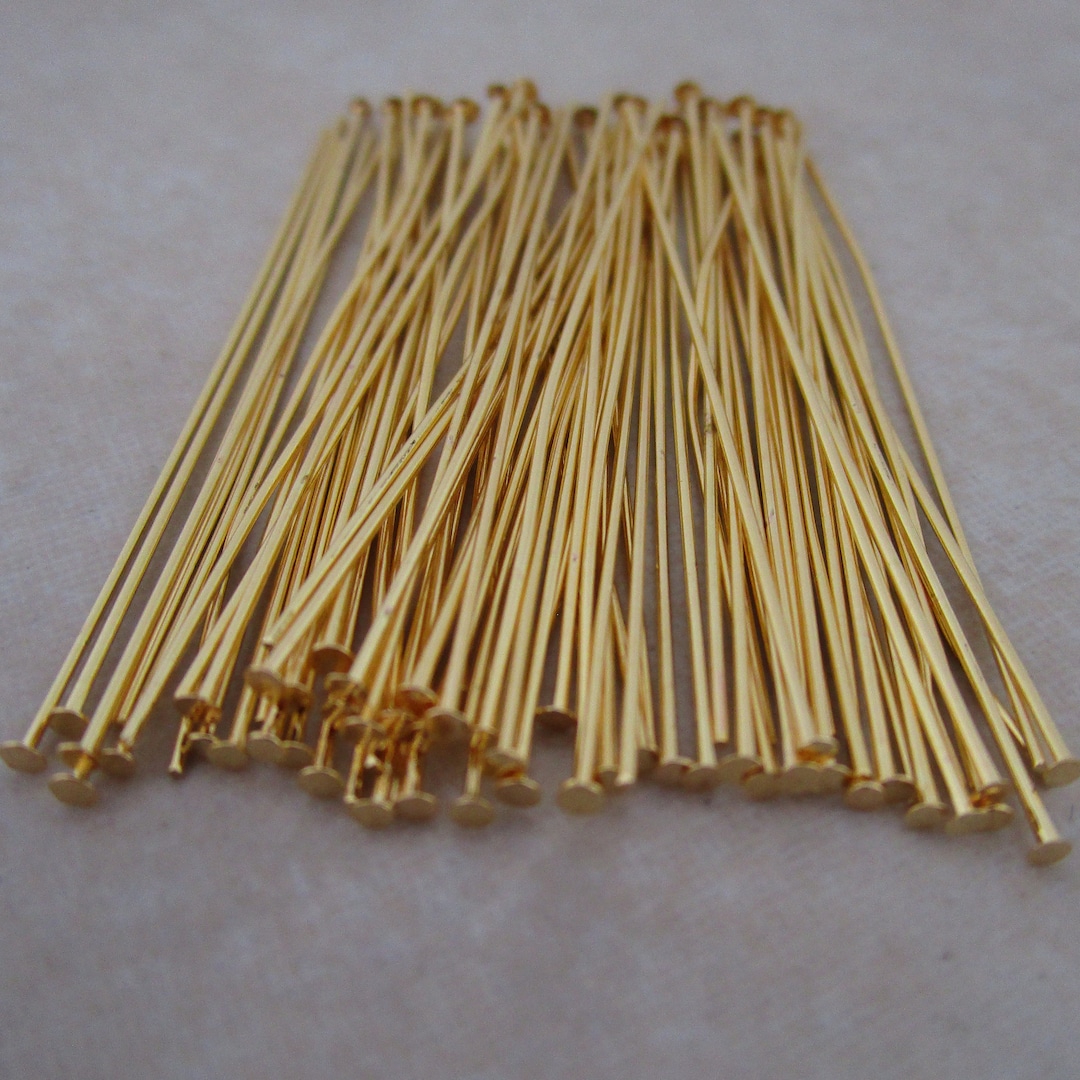 1 In Pin 14KT Gold Head Pins, 1.5 Inch, 26 Gauge - Thin Dome Head - Foto 13