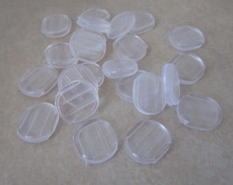 24 clear comfort cushion pads 10.5mm long for clip on earclips