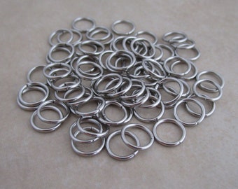 8mm stainless steel jump rings 18 gauge open hypoallergenic 304